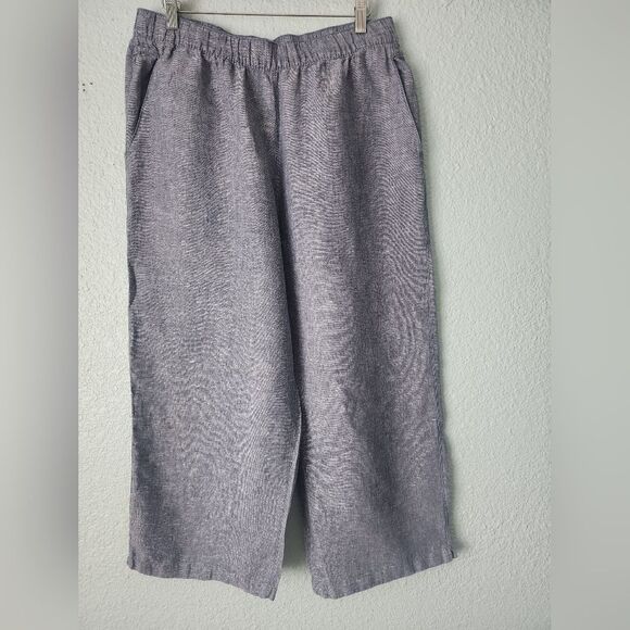 Cynthia Rowley Linen Crop Coastal Pants - Picture 1 of 7